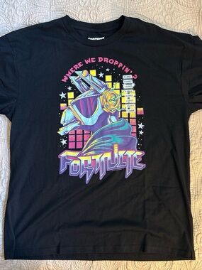 Fortnite Retro Neon Graphic Tee - Black